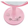 Espelho Mesa Penteadeira Camarim Portátil Pequeno Dupla Face - Rosa - 3