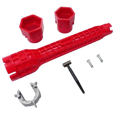 Chave Hidráulica Multifuncional 8 em 1 para Pias Torneiras e Lavatórios com Nível e Extrator de Rosc