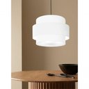 Ver mais imagens de Lustre Sala de Jantar com Desvio Vivare Md-4401 Cúpula em Tecido 60cm Branco 127/220v