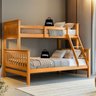 Beliche C/ Cama Casal/solteiro Madeira Maciça Woodstore Mel - 3