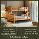 Ver imagem 4 de Beliche C/ Cama Casal/solteiro Madeira Maciça Woodstore Mel