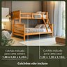 Beliche C/ Cama Casal/solteiro Madeira Maciça Woodstore Mel - 4