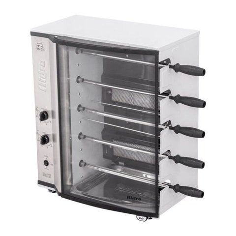 Churrasqueira a Gás Hidro 5 Espetos Rotativos