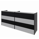 Ver imagem 2 de Balcões para Recepção Atendimento Escritório 240 Cm F5 Cor:cinza Sagrado com Preto
