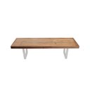 Ver imagem 1 de Banco Bancão Lateral Mesa Industrial 2,20m Ferragem Branca