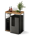 Ver imagem 1 de Aparador Bar para Adega Cervejeira ou Frigobar MDF Metal Preto Industrial Notte