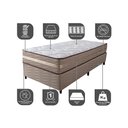 Ver imagem 3 de Cama Box Solteiro (Colchão + Box) 88x188x60 de Molas Ensacadas Cama inBox Smart Gold Bege