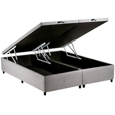 Base para Cama Box Casal Queen com Baú S. Design para Colchão de 158cm - 1600