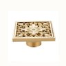 Ralo Trabalhado Retrô Quadrad Dreno Dourado 10x10 Super Luxo - 1