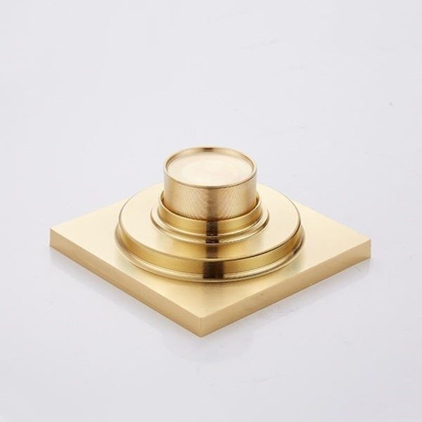 Ralo Trabalhado Retrô Quadrad Dreno Dourado 10x10 Super Luxo - 3