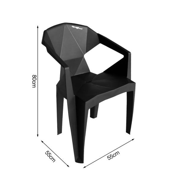 Kit 2 Cadeiras New Alegra 3D Preta - 5