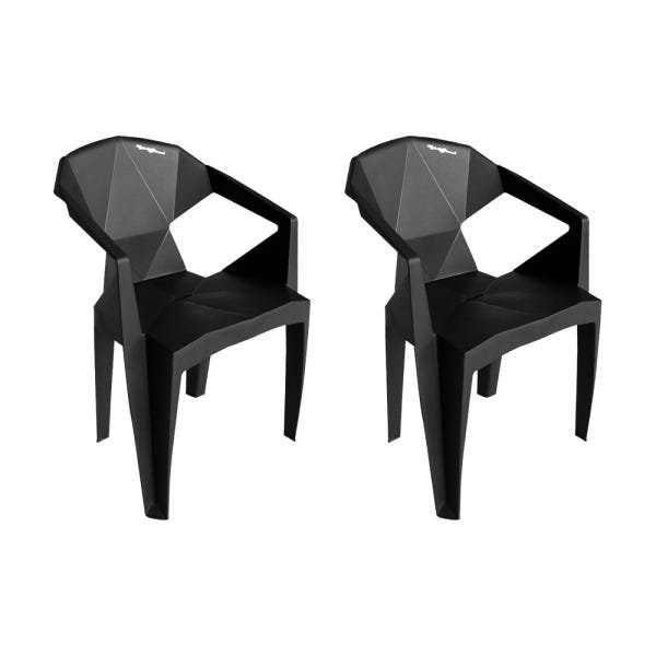 Kit 2 Cadeiras New Alegra 3D Preta - 1