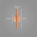 Ver imagem 3 de Arandela Tubo Cilindro Cobre 30cm 2 Fachos + 2 Led Mr11 Br.quente St2773