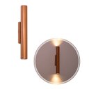 Ver imagem 7 de Arandela Tubo Cilindro Cobre 30cm 2 Fachos + 2 Led Mr11 Br.quente St2773