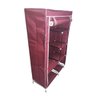Guarda-Roupas Armario Dobravel Organizador Duplo Cabideiro Multiuso Dobravel Arara Portátil Quarto - 2