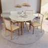 Conjunto Sala de Jantar Madeira Maciça 4 Cadeiras Kappesberg - 1