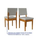Ver imagem 4 de Kit 8 Cadeiras 100% Madeira Maciça Encosto e Assento Estofado Miami