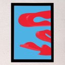 Ver imagem 4 de Kit 3 Quadros decorativos de 45x33cm - Canal 5 Azul / Dragão Amarelo / Dragão Azul (Moldura preta)