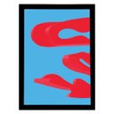 Ver imagem 7 de Kit 3 Quadros decorativos de 45x33cm - Canal 5 Azul / Dragão Amarelo / Dragão Azul (Moldura preta)