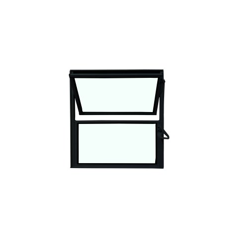 Vitro Basculante Preto 40x40 Linha Esmeralda Vidro Liso