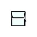 Ver imagem 2 de Vitro Basculante 40x40 Alumínio Preto Vidro Liso