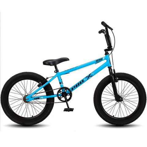 Bicicleta Aro 20 Bmx Pro-x Infantil Série 1 Aro Aero Freio V-brake - Azul+preto