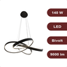 Lustre Pendente Led Moderno Retorcido 3 Cores de Luz - 5