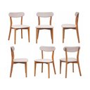 Ver imagem 1 de Kit 6 Cadeiras Madeira Maciça Estofadas Ceci CabeCasa MadeiraOriginals