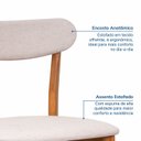 Ver imagem 5 de Kit 6 Cadeiras Madeira Maciça Estofadas Ceci CabeCasa MadeiraOriginals Marrom/Off White
