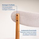 Ver imagem 6 de Kit 6 Cadeiras Madeira Maciça Estofadas Ceci CabeCasa MadeiraOriginals Marrom/Off White
