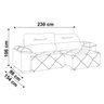 Sofá 4 Lugares Cesena Retrátil e Reclinável Linoforte - 6
