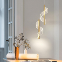 Ver imagem 4 de Luminária Pendente 5 Watts Led 3 Cores Acrílico Metal Lustre Teto Gimpo Kjdd-l-013:dourada