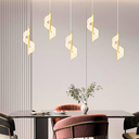 Ver imagem 6 de Luminária Pendente 5 Watts Led 3 Cores Acrílico Metal Lustre Teto Gimpo Kjdd-l-013:dourada