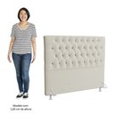 Ver imagem 6 de Cabeceira Casal Queen 160cm Cristal Bouclê Bege e 2 Mesas Laterais Plaza Lc1 Preto - Mpozenato