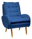 Ver imagem 1 de Poltrona Decorativa - Munique - Revestimento Suede Ladecor Estofados Azul