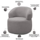 Ver imagem 4 de Kit 2 Poltronas Giratórias Sala de Estar Living Orgânico Carmen F04 Veludo Cinza - Lyam Decor