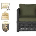 Ver imagem 4 de 2 Poltronas Madri Alumínio Corda Náutica Estofado 13 Trama Preto