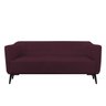 Sofá 3 Lugares Julia Linho Pés Villach Preto D'Rossi - Vinho 50 - 1