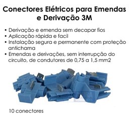Conector Emenda Derivação 3m Scotchlok 1,5mm Idc 15 Amp 560 - 4