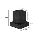 Ver imagem 4 de Acabamento Quadrado Preto P/ Registro Fabrimar + Conversor Deca