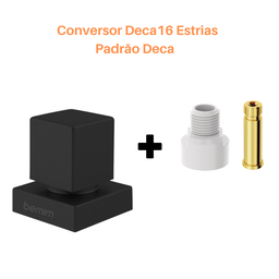 Acabamento Quadrado Preto P/ Registro Fabrimar + Conversor Deca - 2