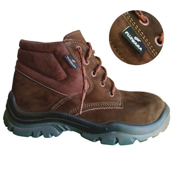 BOTA DE SEGURANÇA FUJIWARA COURO NOBUCK LINHA GOLD FHB