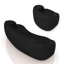 Ver imagem 5 de Conjunto Sofá Sala de Estar Bipartido 240cm e 2 Poltronas Clarke Pu Preto Manchado G45 - Gran Belo
