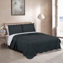 Ver imagem 2 de Colcha Matelassê - Queen - Opala - Preto - C/ Porta Travesseiro - Camesa