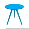 Mesa Lateral de Canto Tripé Pequena Laqueada Azul Turquesa - 1