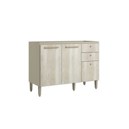 Balcão sem Tampo 120 cm Lovely 02 Portas e 03 Gavetas THB - 1