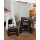 Ver imagem 3 de Banqueta Banquinho Dobrável Antiderrapante Preta 32x25x22cm