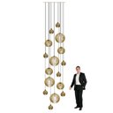 Ver imagem 1 de Lustre Pendente Para Sala Pé direito Duplo Big Boss Marfim