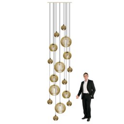 Lustre Pendente Para Sala Pé direito Duplo Big Boss Marfim - 1