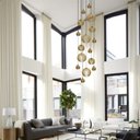 Ver imagem 6 de Lustre Pendente para Sala Pé Direito Duplo Big Boss Marfim